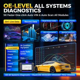 Autel IM508S Scanner All-in-one Diagnostic Scanner & IMMO Key Prgramming Tool, 3000+ Active Tests Upgraded of KM100 KM100E IM508