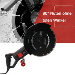3200W High-power Saw Blade Slotting Cutter Machine-Carbon Steel Cover 220 Slip-Proof Handles Wall Cutting Machine for Electricia
