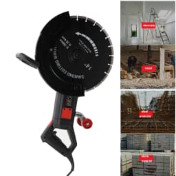 3200W High-power Saw Blade Slotting Cutter Machine-Carbon Steel Cover 220 Slip-Proof Handles Wall Cutting Machine for Electricia