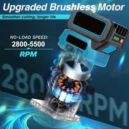 Brushless 5 Speed Wood Router Tool Cordless Milling Engraving Slotting Machine Woodworking Trimming Machine for Makita Battery
