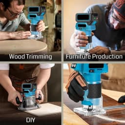 Brushless 5 Speed Wood Router Tool Cordless Milling Engraving Slotting Machine Woodworking Trimming Machine for Makita Battery