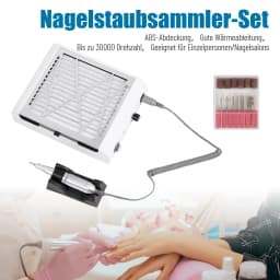 Nail Table for Nail Tech, Compact and Powerful, 30,000 RPM, Adjustable Speed, Nail Dust Collector with Reusable Filter,