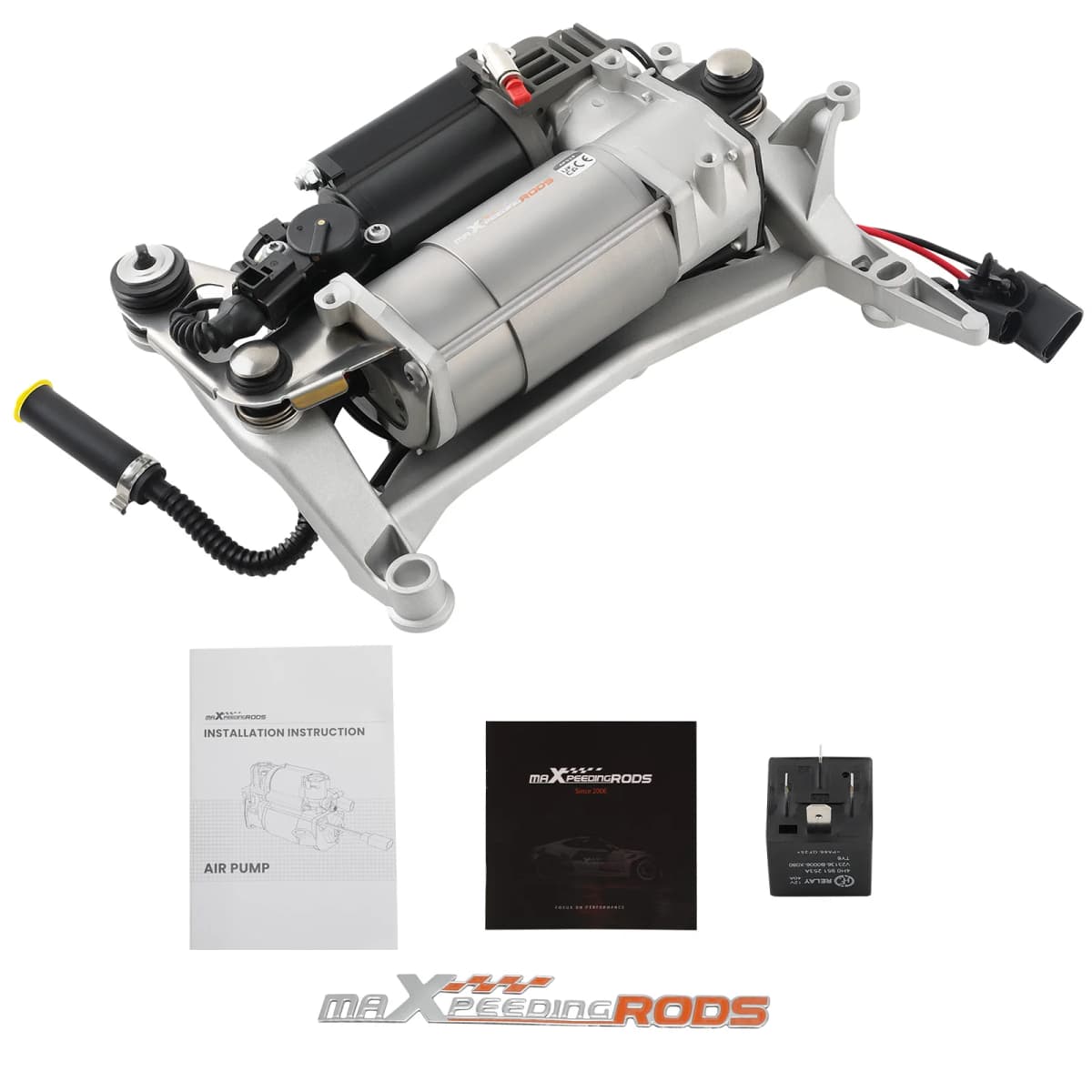 Air Suspension Compressor Pump + Bracket For VW Touareg 7L 2002-2010 7L0698853 7L8616006