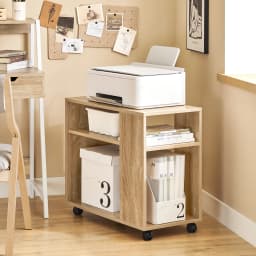 SoBuy FBT34 side table newspaper stand coffee table bedside table table with Rolls