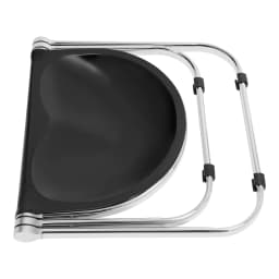 Cozy Home Use Black Folding Chair Suitable For a Bedroom Balcony Consists Of a High-Class Electroplated Iron Frame