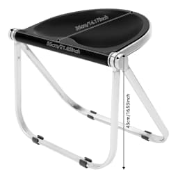 Cozy Home Use Black Folding Chair Suitable For a Bedroom Balcony Consists Of a High-Class Electroplated Iron Frame