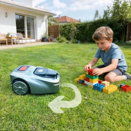 For 2500m2 ISWARD Wireless Robot Lawn Mower Perimeter Wire Free Robot Grass Cutter With RTK and AI VISION ZIGZAG PATH PLANNING
