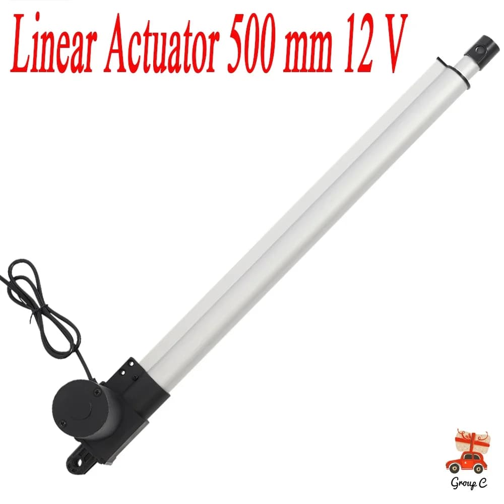 12V Linear Drive DC Linear Motor Linear Actuator 500 mm Hub Electric Motor, 600 kg Pressure, 400 kg Pull, IP44 Protection Class