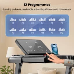 Formill FT61 3.0HP Foldable Treadmill, 15% Incline, 13.5km/h, 17×43Inch Belt, 300lbs Load, Silent, LCD, Shock-Absorbing for Home