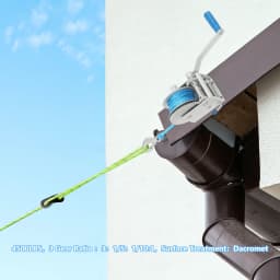 Manual Winch with 8m Rope, 3 Gear Ratios 4500lbs Hand Winch with Locking Function for Trailers