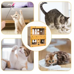 Wear-Resistant Cat House Integrated Scratch Board Four Seasons Cat Scratching Column Vertical Crawler Frame Feline Play