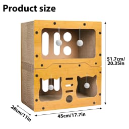 Wear-Resistant Cat House Integrated Scratch Board Four Seasons Cat Scratching Column Vertical Crawler Frame Feline Play