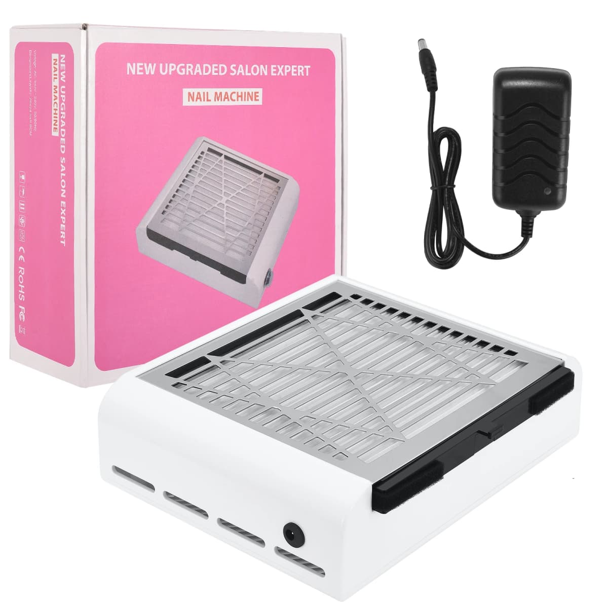 Nail Dust Collector Machine With Filter 40W 4500 RPM Nail Dust Extractor Cleaner Suction Fan Machine For Manicure