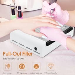 Nail Dust Collector Machine With Filter 40W 4500 RPM Nail Dust Extractor Cleaner Suction Fan Machine For Manicure