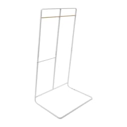 2 Rows Multifunctional Clothes Rail Compact and Lightweight Corner Clothing Rack