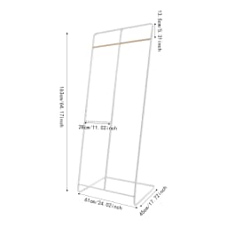 2 Rows Multifunctional Clothes Rail Compact and Lightweight Corner Clothing Rack
