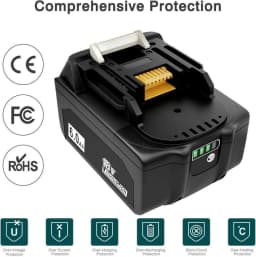 4x 18V 6000mAh Replacement Battery for Makita BL1850 BL1815 BL1820 BL1830 BL1835 BL1840 BL1845 BL1850B BL1860 BL1860B LXT400