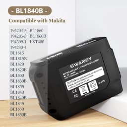 4x 18V 6000mAh Replacement Battery for Makita BL1850 BL1815 BL1820 BL1830 BL1835 BL1840 BL1845 BL1850B BL1860 BL1860B LXT400