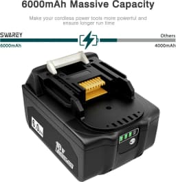 4x 18V 6000mAh Replacement Battery for Makita BL1850 BL1815 BL1820 BL1830 BL1835 BL1840 BL1845 BL1850B BL1860 BL1860B LXT400