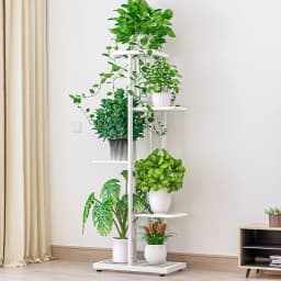 5 Tier Plant Stand Indoor, Multi-Layer Plant Stands Corner Flower Shelf For 6 Plants, Tall Planter Holder Shelf for Indoor Decor