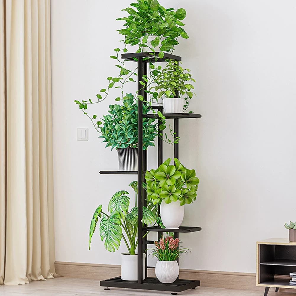 5 Tier Plant Stand Indoor, Multi-Layer Plant Stands Corner Flower Shelf For 6 Plants, Tall Planter Holder Shelf for Indoor Decor