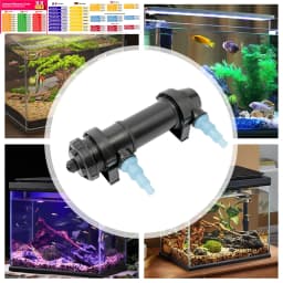 11 In Aquarium UV Light Sterilization Lamp Submersible Waterproof UV Light for Fish Tank Powerful Cleaning Tanks Aquariums