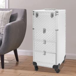 Salon Cart with Drawers Makeup Organizer Case Rolling Makeup Case with Drawers