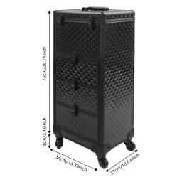 Salon Cart with Drawers Makeup Organizer Case Rolling Makeup Case with Drawers