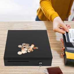 Black Eight Grid Cash Box 405 Cash Register Drawer Cash Register Drawer With 3-Position Lock For Hotels Supermarkets Hospital