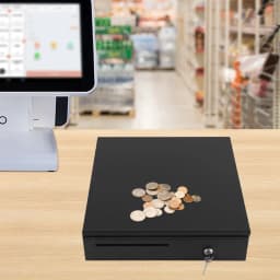 Black Eight Grid Cash Box 405 Cash Register Drawer Cash Register Drawer With 3-Position Lock For Hotels Supermarkets Hospital