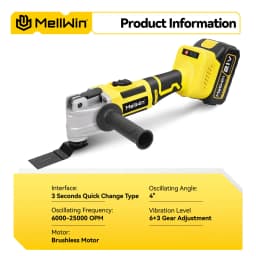 MELLWIN Brushless Oscillating Multifunction Tool Electric Saw Trimmer Shovel Cutting woodworking Tool For Makita 18V Battery Pin