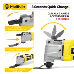MELLWIN Brushless Oscillating Multifunction Tool Electric Saw Trimmer Shovel Cutting woodworking Tool For Makita 18V Battery Pin