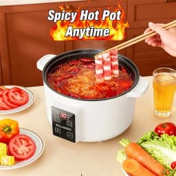 220V Multi Cookers Single/Double Layer Portable Electric Hot Pot 1.7L Household Non-stick Pan for Ramen, Dumplings, Oatmeal