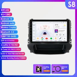 Hizpo 2Din 9inch Android14 Car Radio for Chevrolet Malibu 2012 - 2015 UIS7862 Multimedia Auto CarPlay 4G SWC GPS DSP RDS 360°CAM