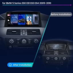 Junsun 8+256GB Wireless CarPlay Android Auto Car Radio For BMW 5 Series E60 E61 E63 E64 BMW 3 Series E90 E91 E92 E93 2005-2012