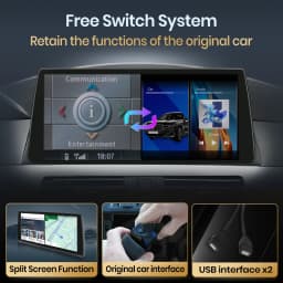 Junsun 8+256GB Wireless CarPlay Android Auto Car Radio For BMW 5 Series E60 E61 E63 E64 BMW 3 Series E90 E91 E92 E93 2005-2012