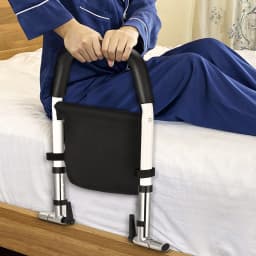 Generic Barrier Bed, Elderly Handrails,Elderly bedside guardrail for Bed Grab Bar Shocks with Storage Bag
