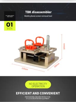 TBK 928 manual lcd dismantle machine for separator mobile phone glass bezel frame split machine