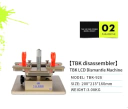 TBK 928 manual lcd dismantle machine for separator mobile phone glass bezel frame split machine