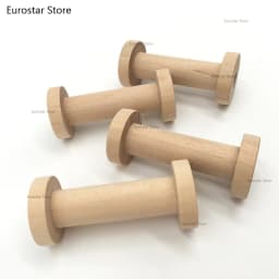 10Pcs Natural Wooden Spools 3x7cm Thread Reels Organizer for Sewing Machine Ribbons Twine Wood Wire Spool Tools DIY Accessories