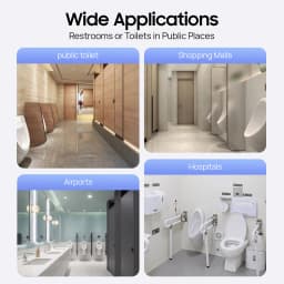  Automatic Sensor Urinal Flusher Wall Mounted Copper DC6V Battery Operated Touchless Urinal Flush Valve, for Public Restroom, Toilets