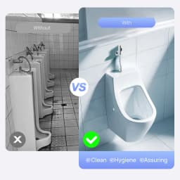  Automatic Sensor Urinal Flusher Wall Mounted Copper DC6V Battery Operated Touchless Urinal Flush Valve, for Public Restroom, Toilets