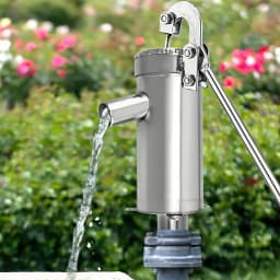 Manual Deep Water Pump Outdoor Garden Yard Suction Pump Hand Well Pump Handheld Press 32mm SU202 Stainless Steel