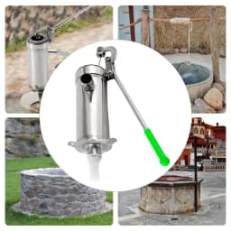 Manual Deep Water Pump Outdoor Garden Yard Suction Pump Hand Well Pump Handheld Press 32mm SU202 Stainless Steel