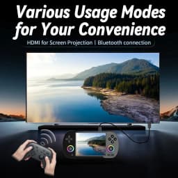 ANBERNIC RG40XX H Horizontal Handheld Game Console Retro Game Player 4" IPS H700 Linux 64-bit 64GB TF RGB Joystick WiFi Bluetooth HDMI TV Output Streaming MP4 Video Player Ebook Portable Arcade Emulator Pocket Console Kids Gift Home Travel Toy For Adults