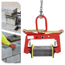 330kg Stone Clamp Lifting Pliers Stone Plier Curb Pallet Puller 10-24cm Opening for Construction, Factories