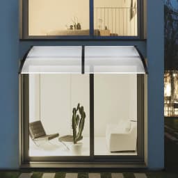 200x90CM Transparent Door Canopy 95% UV Block Weatherproof Arc Cover for Porch Balcony Window