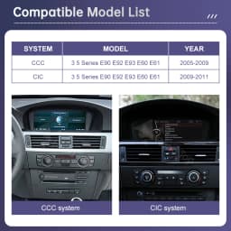 12.3Inch Ultra Thin Touch Screen For BMW 3 Series E90/E91/E92/E93 5 Series E60 E61 E63 CCC/CIC Wireless CarPlay Display Radio