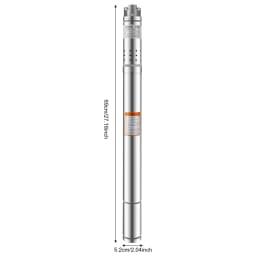 370W 220V Stainless Steel Deep Well Water Pump Tube Pump Submersible Pump 2 Inch Sand Compatible Garden Pump