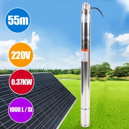 370W 220V Stainless Steel Deep Well Water Pump Tube Pump Submersible Pump 2 Inch Sand Compatible Garden Pump